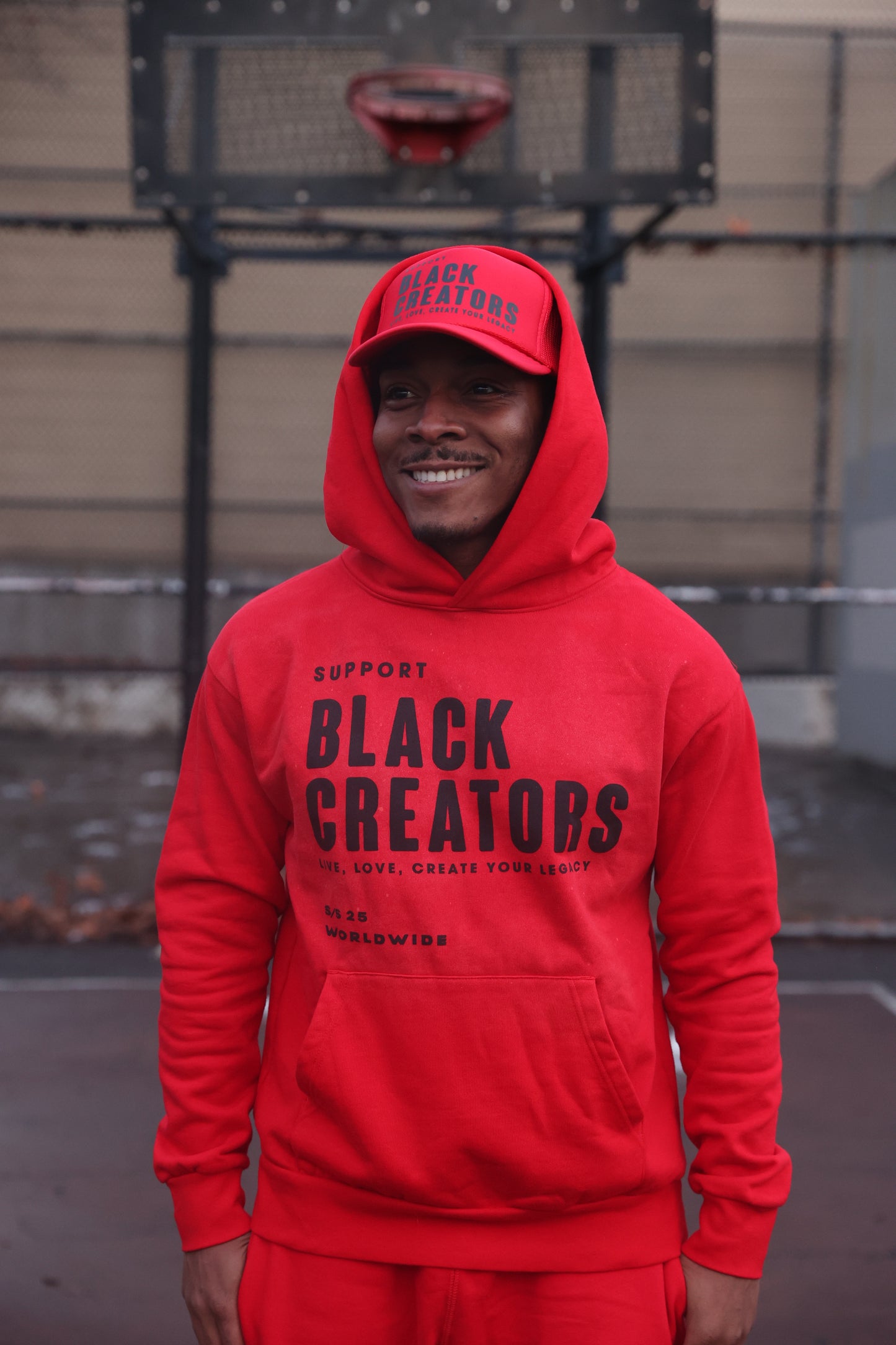 Support Black Creators Hoodie Red