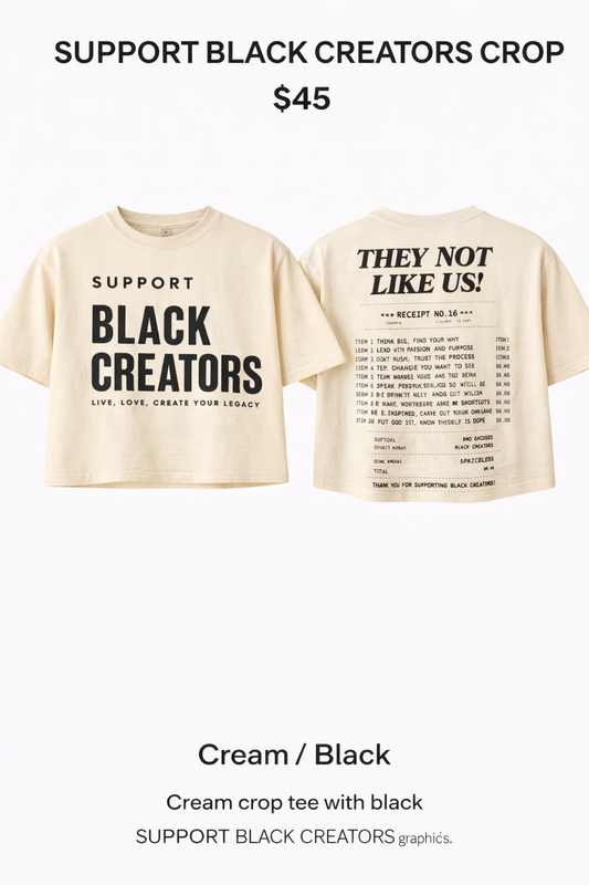 Support Black Creators crop top