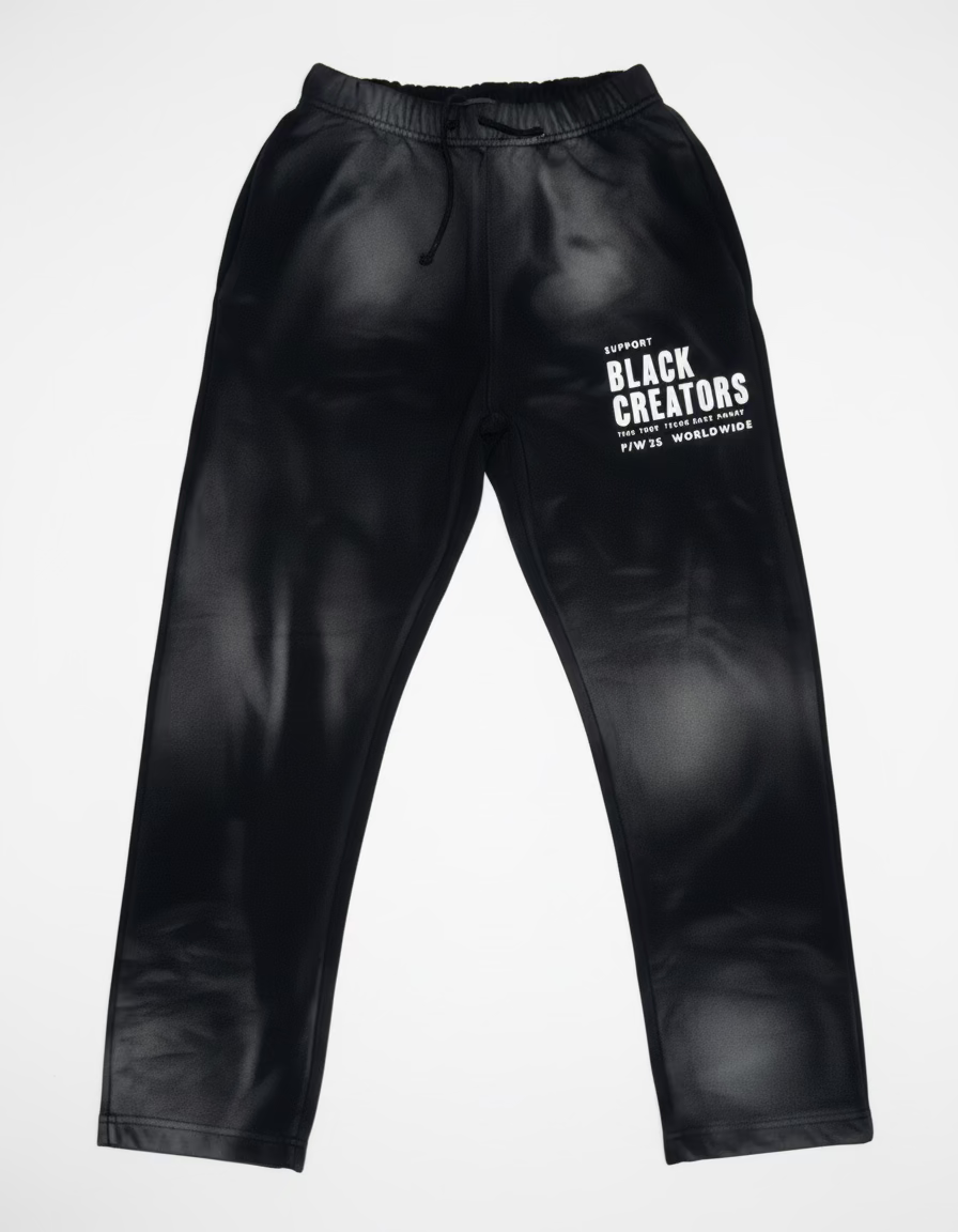 Support Black Creators Acid Wash Relaxed Joggers