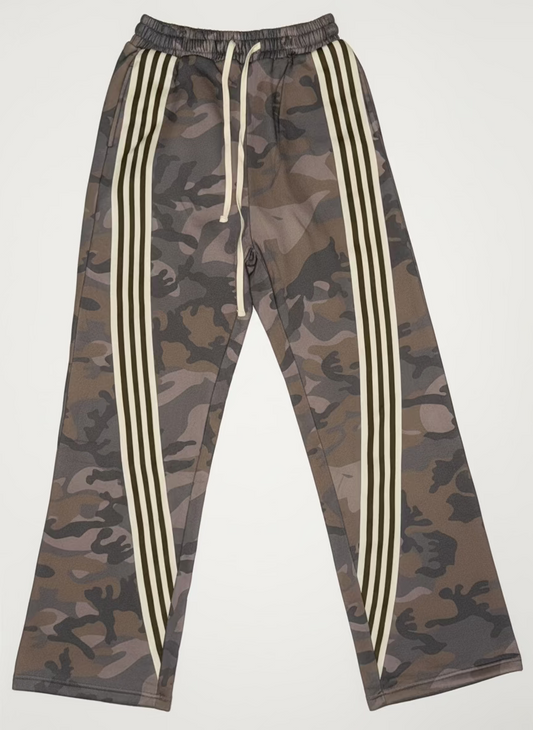 Support Black Creators Striped Camo Flare Joggers