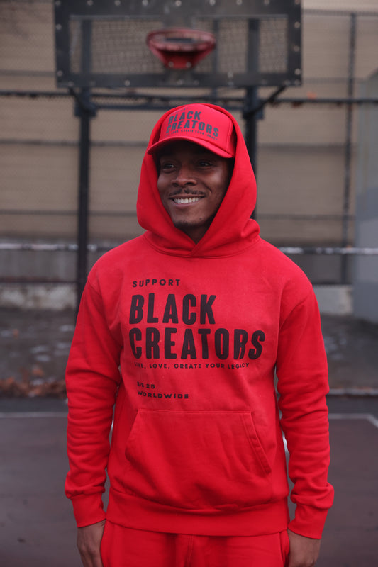 Support Black Creators Hoodie Red